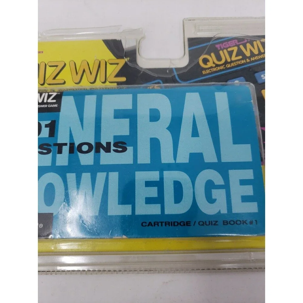 Vintage Tiger Electronics Quiz Wiz Book 1 General Knowledge Game Cartridge 1993